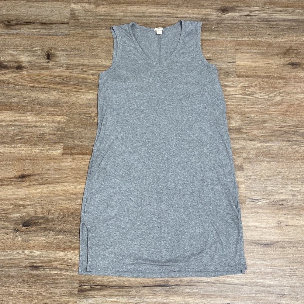 J. Crew Grey Sleeveless T Shirt Tank Top Dress Size Smsll